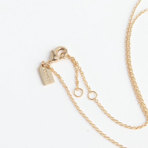 BRAND NEW COACH SIGNATURE ENAMEL PINK MULTI / GOLD NECKLACE - Picture 6 of 10